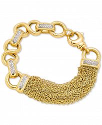 Diamond Chain Link Tassel Statement Bracelet (1/2 ct. t. w. ) in Gold-Plated Sterling Silver