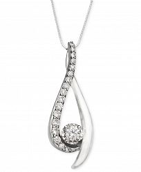 Diamond Sirena Pendant Necklace in 14k White Gold (3/8 ct. t. w. )