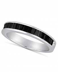 Sterling Silver Ring, Black Diamond Baguette Ring (1/4 ct. t. w. )