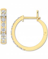 Diamond Hoop Earrings (1 ct. t. w. ) in 14k Yellow Gold