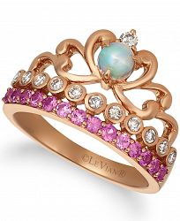 Le Vian Multi-Gemstone (5/8 ct. t. w. ) & Nude Diamond (1/4 ct. t. w. ) Tiara Ring in 14k Rose Gold