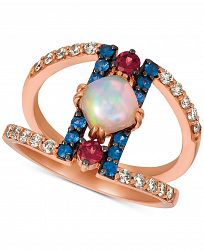 Le Vian Multi-Gemstone (7/8 ct. t. w. ) & Nude Diamonds (1/3 ct. t. w. ) Statement Ring in 14k Rose Gold