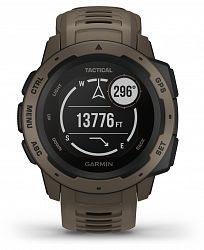 Garmin Unisex Instinct Tactical Coyote Tan Silicone Strap Smart Watch 45mm