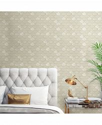Genevieve Gorder for Tempaper Pearl Brass Belly Self-Adhesive Wallpaper