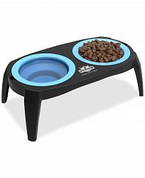 Elevated Pet Bowls with Non Slip Stand for Dogs & Cats-Removable & Collapsible Silicone Feeder