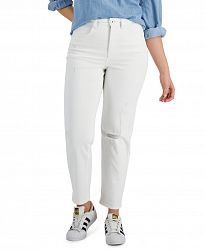 Style & Co Petite Ripped Mom Jeans, Created for Macy's