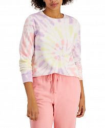 Style & Co Petite Tie-Dyed Crewneck Sweatshirt, Created for Macy's