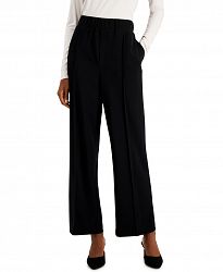 Alfani Petite Wide-Leg Pull-On Drapey Pants, Created for Macy's