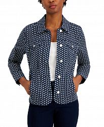 Charter Club Printed Button-Down Jacket, Created for Macy's