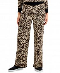 Charter Club Leopard-Print Sweater Pants, Created for Macy's
