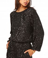 Vince Camuto Sequined Long-Sleeve Top