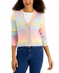 Charter Club Ombre-Stripe Button Cardigan, Created for Macy's