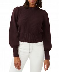 French Connection Jamie Cotton Puff-Sleeve Sweater