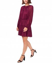 Msk Tiered Balloon-Sleeve Fit & Flare Dress