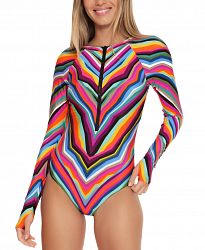 Trina Turk Louvre Printed Long-Sleeve Paddle Suit Women's Swimsuit