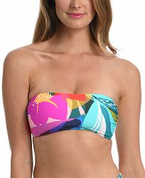 La Blanca Lace-Up-Back Bandeau Bikini Top Women's Swimsuit
