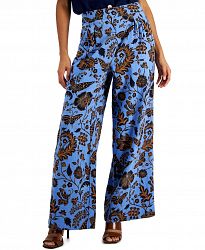 Inc International Concepts High-Rise Printed Wide-Leg Pants, Created for Macy's