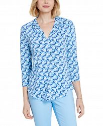 Charter Club V-Neck 3/4-Sleeve Top, Created for Macy's