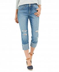 Style & Co Destructed Cuffed Capri Jeans, Created for Macy's