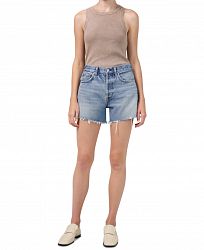 Citizens of Humanity Annabelle Cotton Frayed Denim Shorts