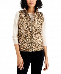 Charter Club Leopard-Print Vest, Created for Macy's