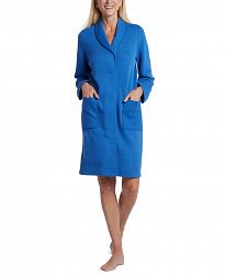 Miss Elaine Plus Size Quilted Short Gripper Robe