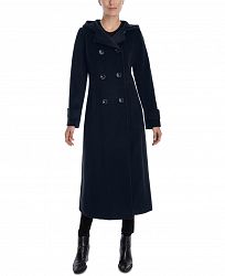 Anne Klein Women's Double-Breasted Hooded Maxi Coat