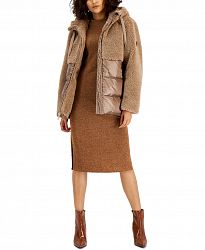 Vince Camuto Hooded Faux-Fur Down Puffer Coat