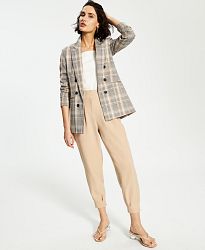 Bar Iii Plaid Open-Front Jacket, Created for Macy's