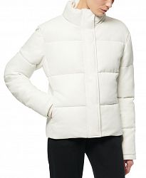 Marc New York Faux-Leather Puffer Coat