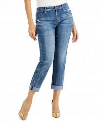 Inc International Concepts Curvy-Fit Mid Rise Boyfriend Jeans, Created for Macy's