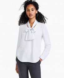 Bar Iii Tie-Neck Blouse, Created for Macy's
