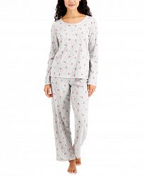 Charter Club Printed Cotton Pajama Set, Created for Macy's