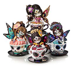 Jasmine Becket-Griffith Presents Tea With The Spirits Sugar Skull-Inspired Figurine Collection