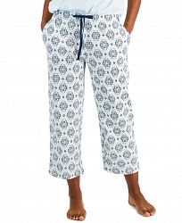 Charter Club Cotton Cropped Knit Pajama Pants, Created for Macy's