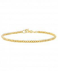 Italian Gold Beaded Bracelet in 14k Gold