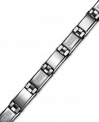 Men's Diamond Bracelet in Stainless Steel (3/4 ct. t. w. )