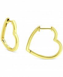 Giani Bernini Heart Tube Small Hoop Earrings, Created for Macy's