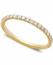 Pave Diamond Band Ring in 14k Gold, Rose Gold or White Gold (1/4 ct. t. w. )