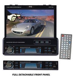 7'' Single DIN In-Dash Motorized Touch Screen TFT/LCD Monitor w/ DVD/CD/MP3/MP4/USB/SD/AM-FM/RDS Receiver