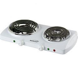 Brentwood Electric Double Burner (white) BTWTS368