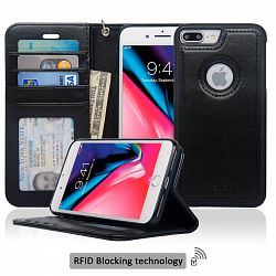 Navor Detachable Magnetic Wallet Case for iPhone 8 Plus [RFID Theft Protection] JOOT-1L Series - Maroon