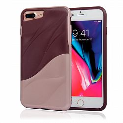 Navor Slim Fit Protective Soft and Lightweight Bumper Case for iPhone 7 Plus And 8 Plus - RoseGold-Purple