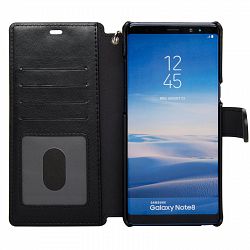 Navor Samsung Galaxy Note 8 Leather Protective Wallet Case [RFID Theft Protection] - Black - Brown