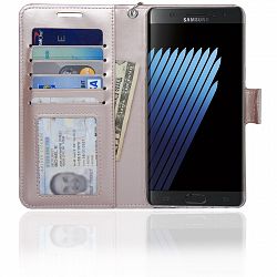 Navor Samsung Note 7 Folio-3 Thin Layer Wallet Case - Rose Gold