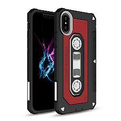 Navor Slim Fit Protective Soft and Lightweight Tape Cassette Player Bumper Case for iPhone X /10 - Red