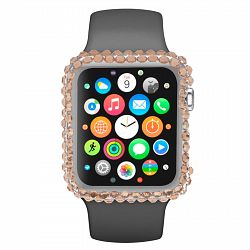 Navor Unique Slim Protective Full Fashion Bling Case Cover for Apple Watch Series 1-2-3 - 42MM / Red
