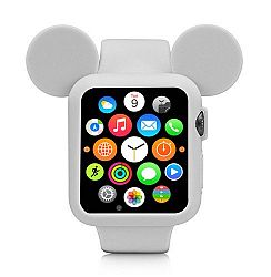 Navor Soft Silicone Protective Case for Cartoon Mouse Ears Compatible with Apple Watch - Gray / 42mm
