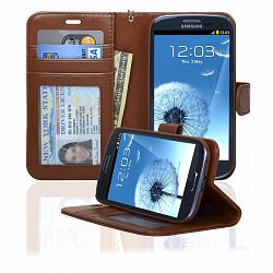 Samsung Galaxy S3 Wallet Case - Navor - Brown