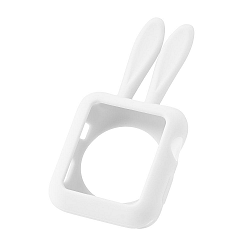Soft Silicone Protective Bunny Rabbit Style Case Compatible with Apple Watch 42mm [Series 1, 2, 3] - White